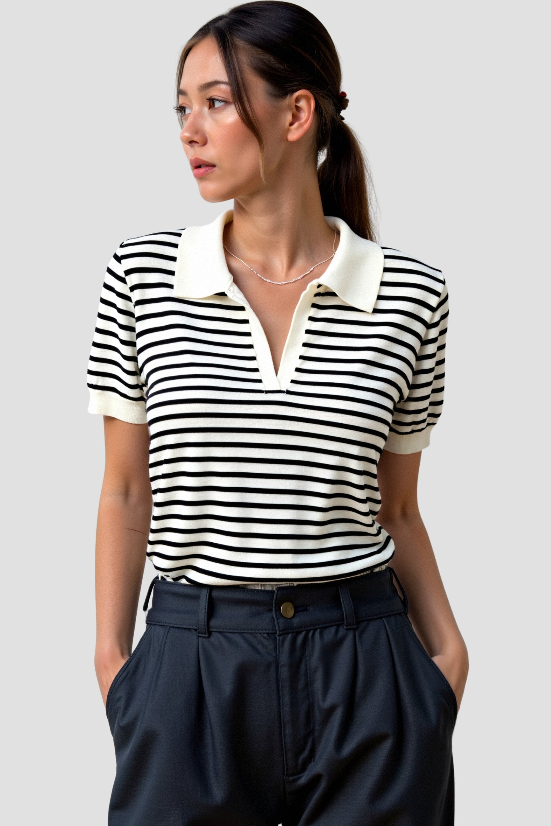 Emma | Stijlvolle Gestreepte Blouse