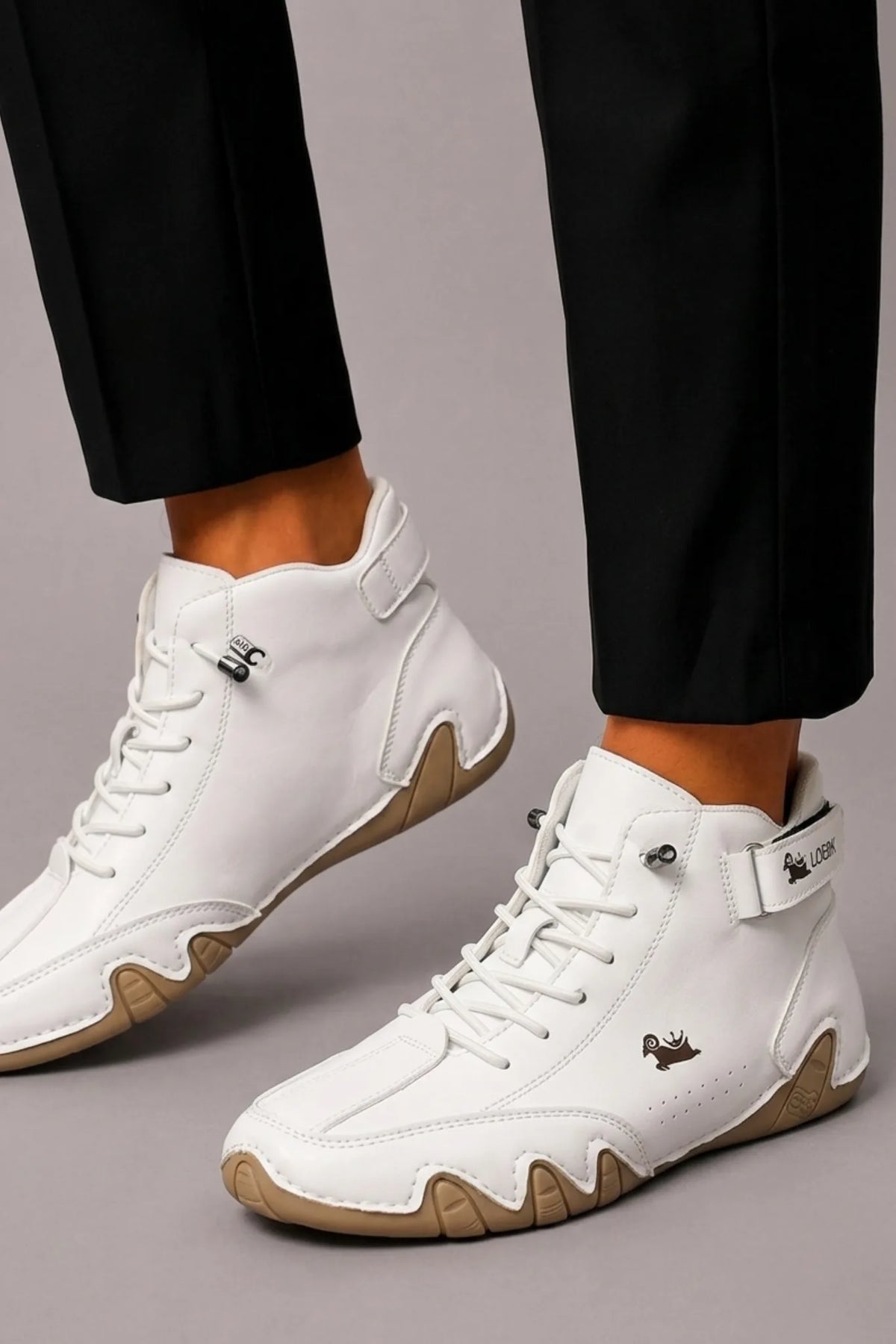 Lage sneakers met high-top design