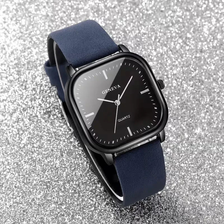 Analoge horloge met vierkante wijzerplaat