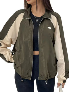 Track jacket met kleurblok ontwerp