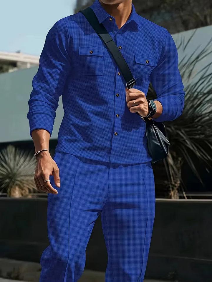 Lounge set met button-up cardigan