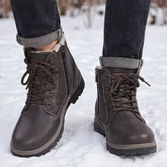 Veterschoenen boots met zijrits