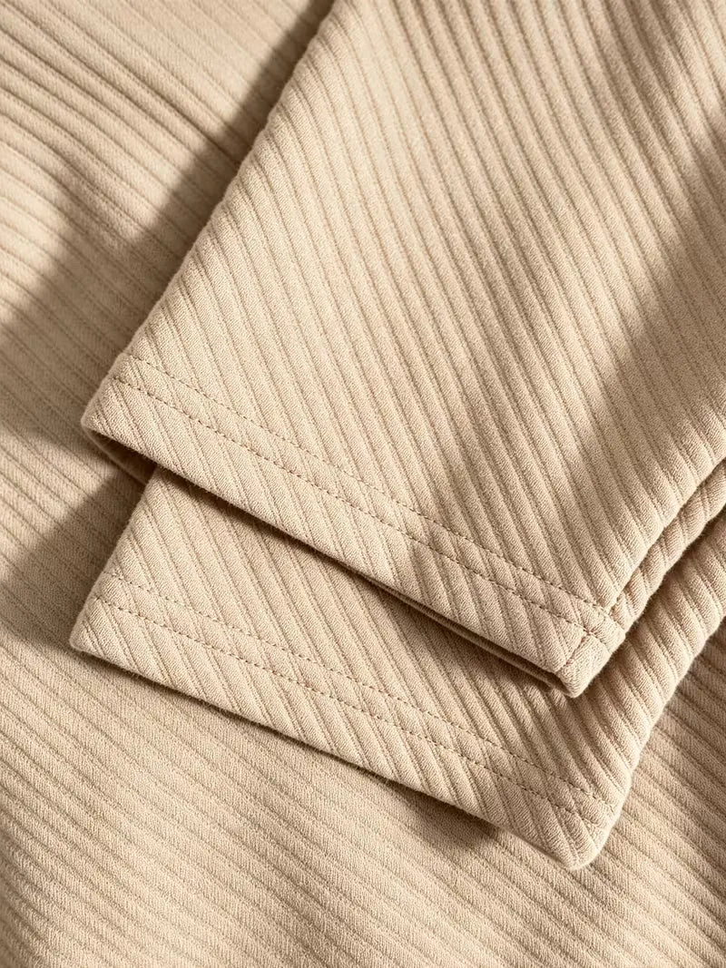 Blazer met gebreide structuur