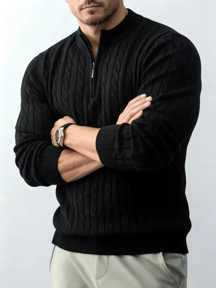 Kabeltrui met half-zip