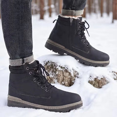 Veterschoenen boots met zijrits