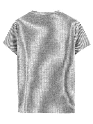 Casual heren T-shirt met jacquard patroon
