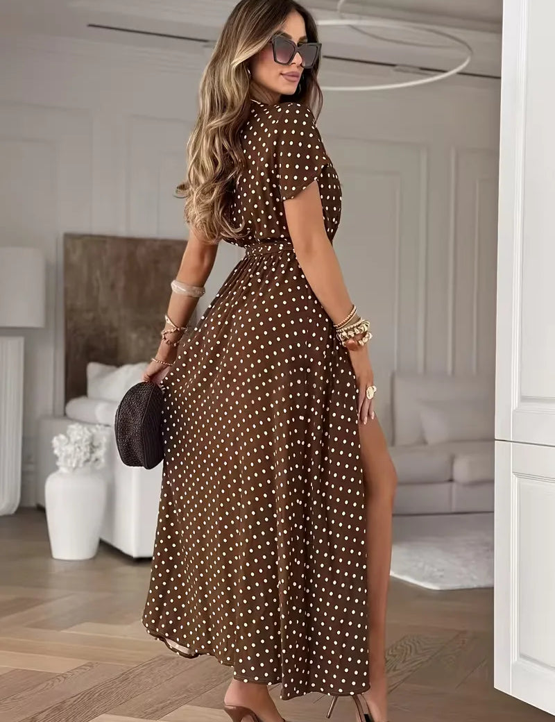 A-lijn jurk met polka dots