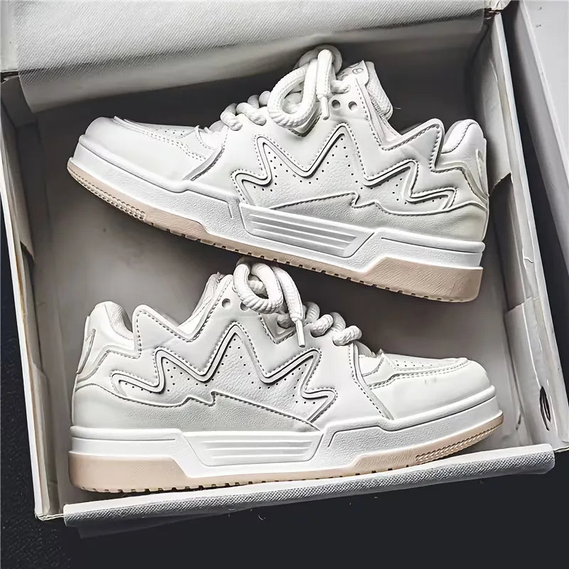 Lage sneakers met zigzag patroon