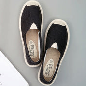 Kate | Plat zool espadrilles van canvasstof