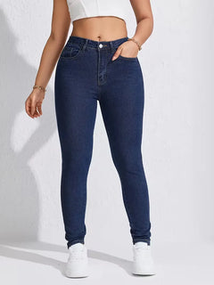 Skinny jeans met high waist