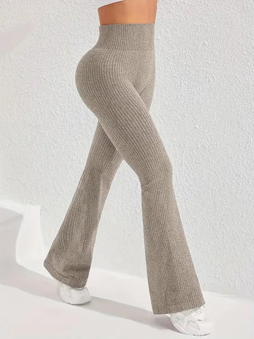 Legging met hoge taille en flared leg