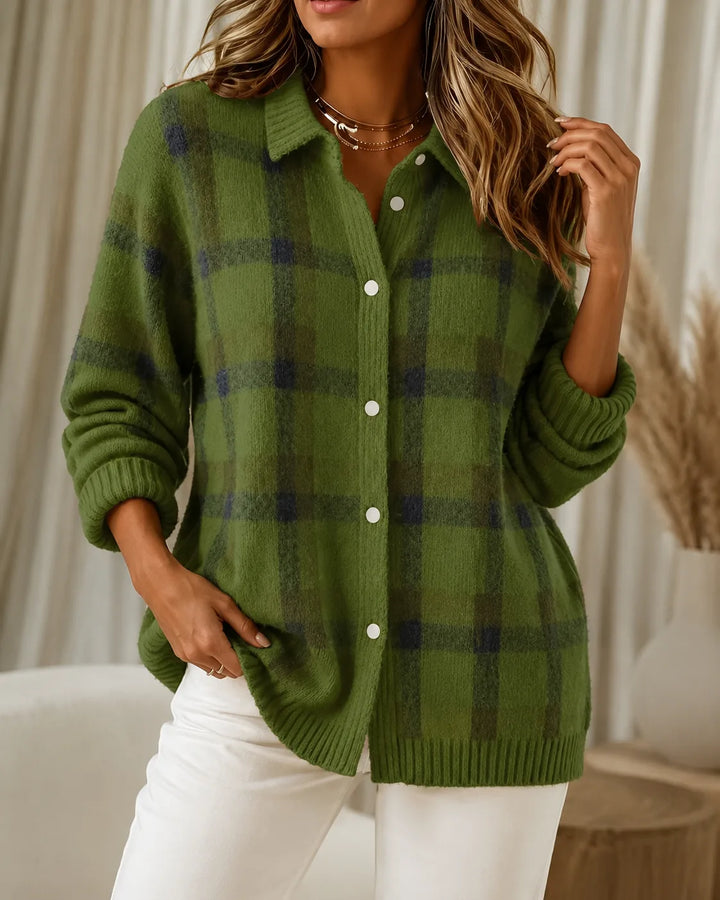 Cardigan met ruit en knopen