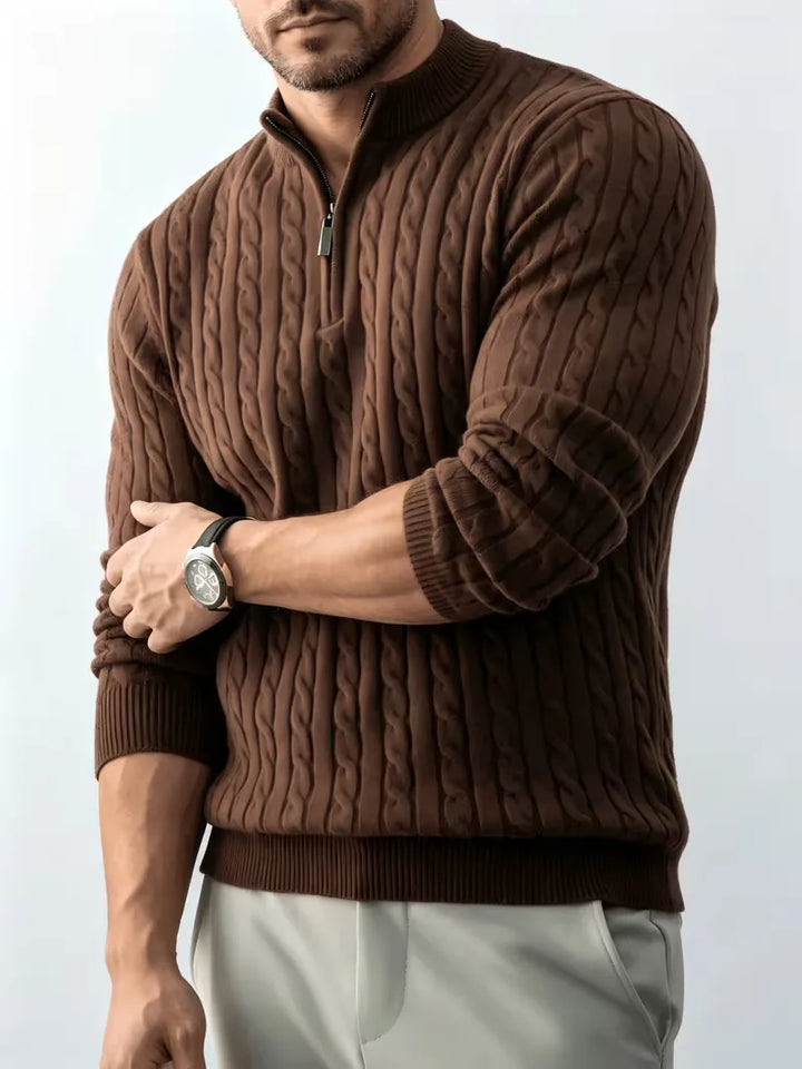 Kabeltrui met half-zip