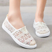 Kate | Plat zool espadrilles van canvasstof