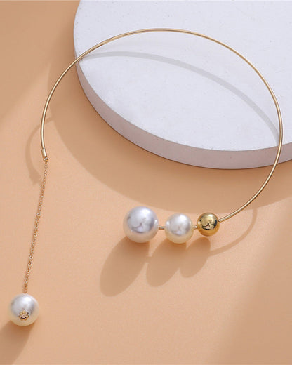 Nina | Claviculeketting met nep parel