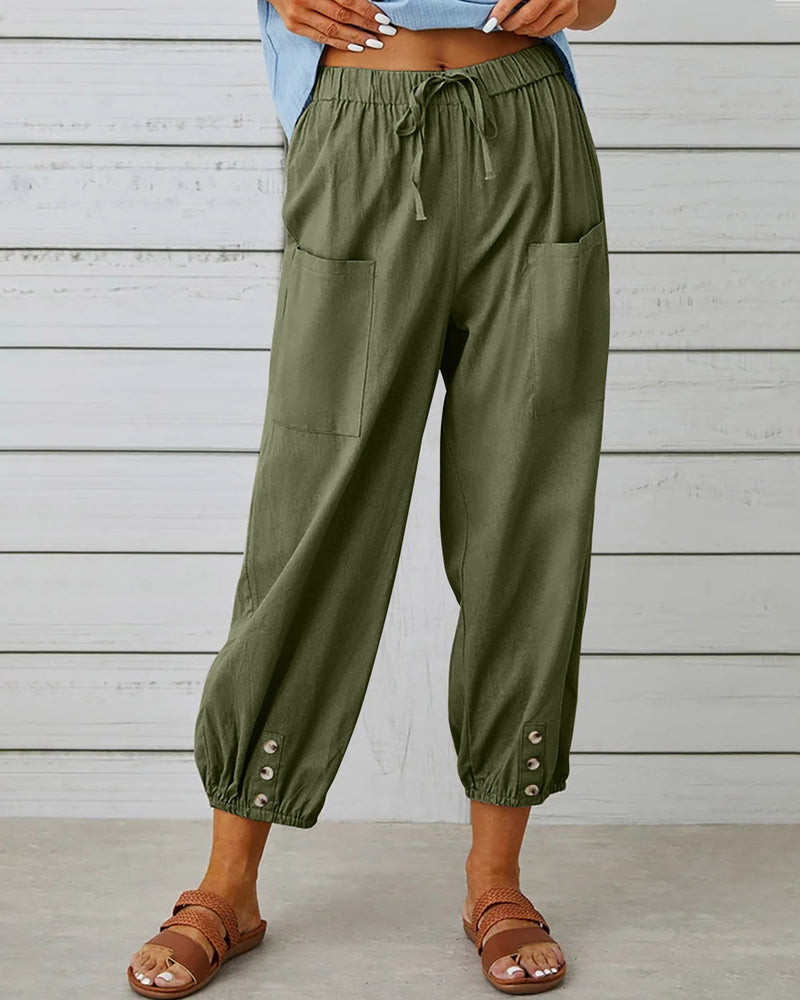 Nina | Losse broek met hoge taille