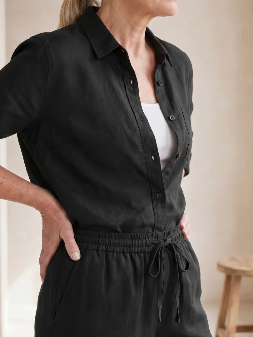 Set met blouse en tapered broek
