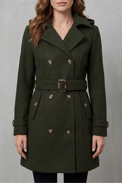 Hooded trenchcoat met ceintuur