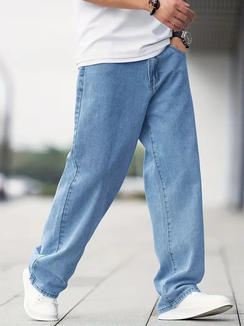 Straight jeans met mid-rise