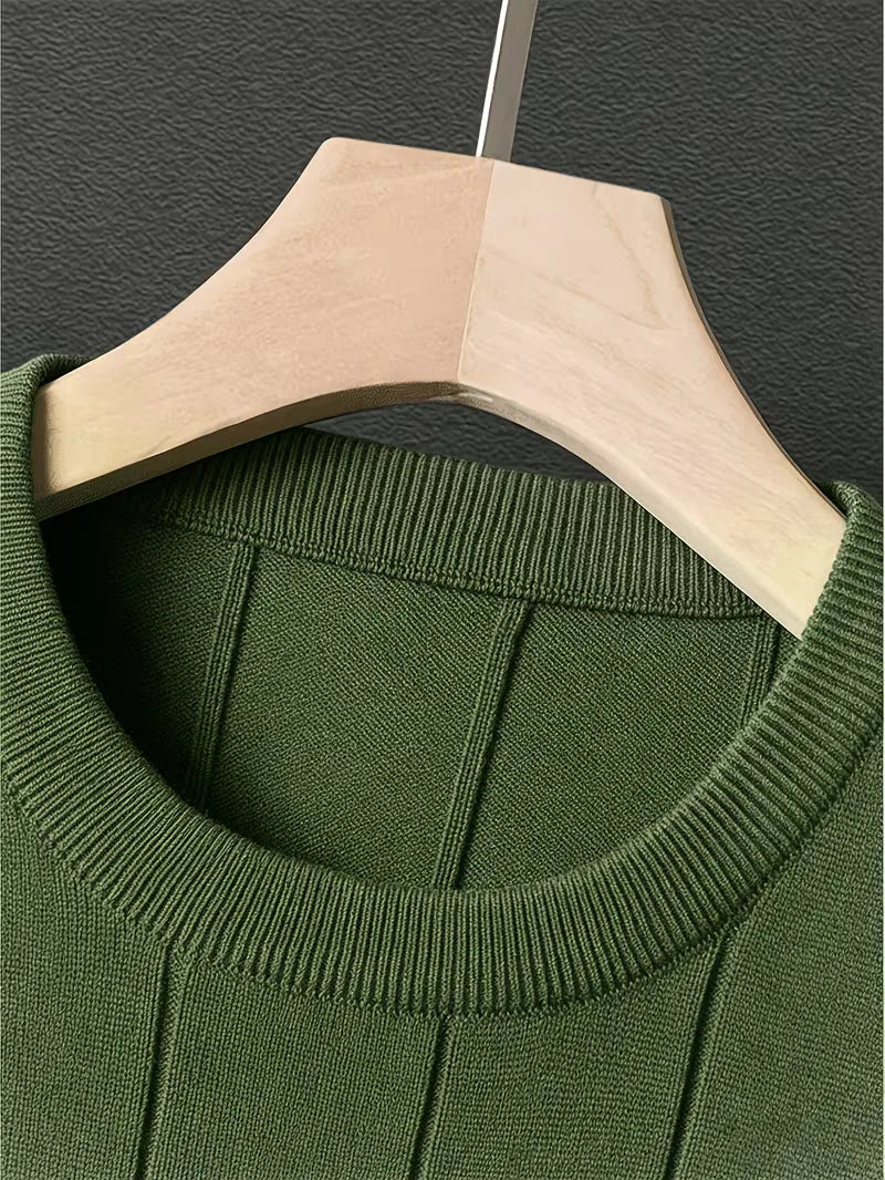 Ribbed sweater met ronde hals