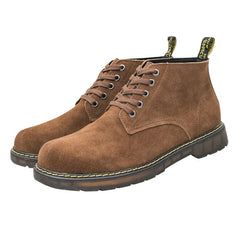 Veterschoenen boots met suède afwerking