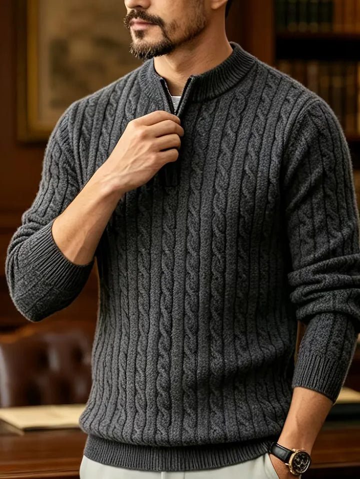 Kabeltrui met half-zip