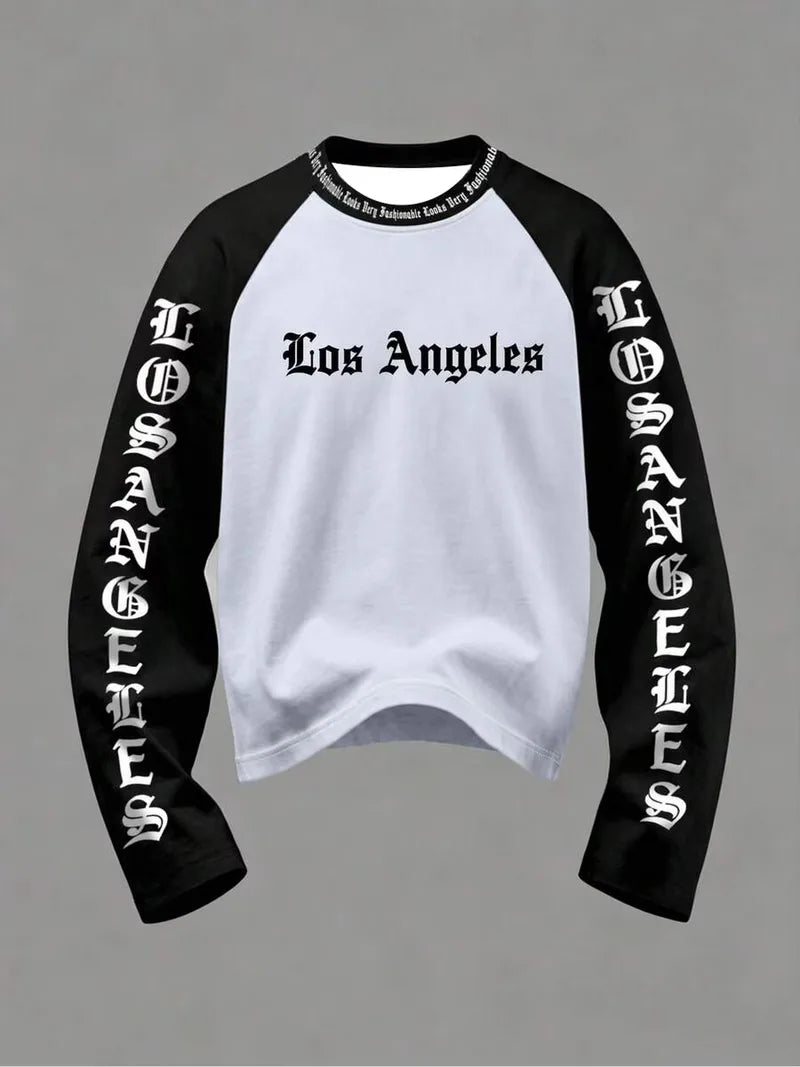 Longsleeve T-shirt met contrast