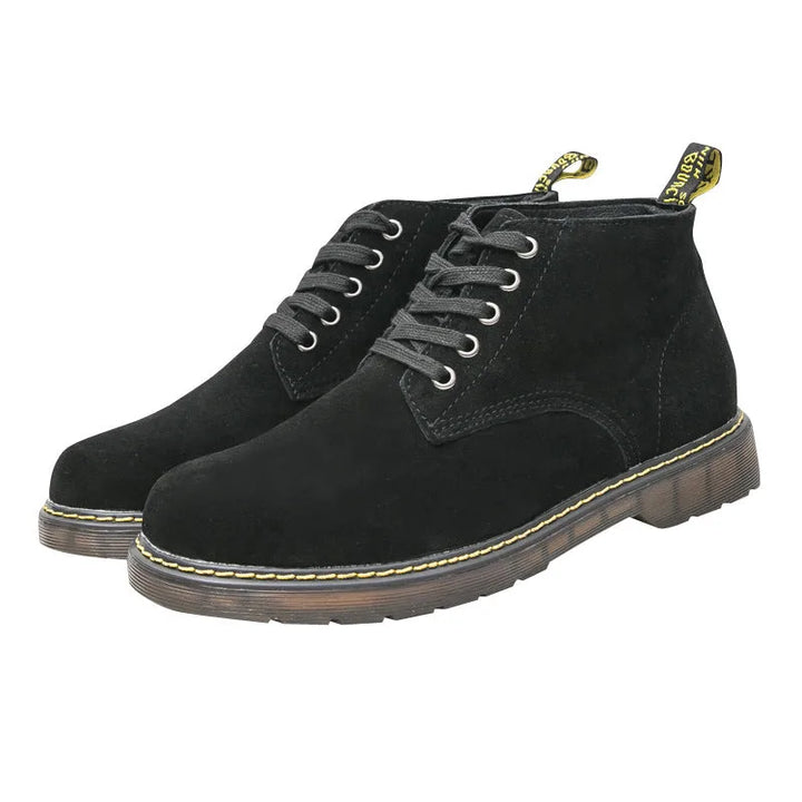 Veterschoenen boots met suède afwerking