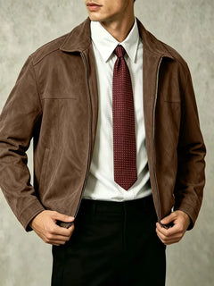 Bomberjack met lapel collar
