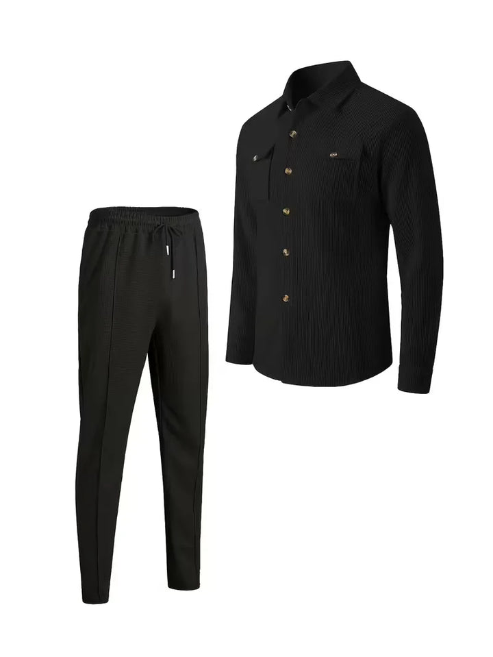 Lounge set met button-up cardigan