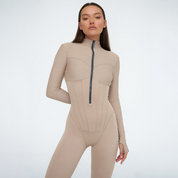 Noa | Strakke dames jumpsuit met ritssluiting