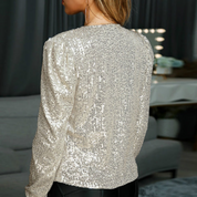 Sophie | Glitter blazer met gevoerde schouders