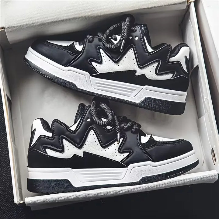 Lage sneakers met zigzag patroon