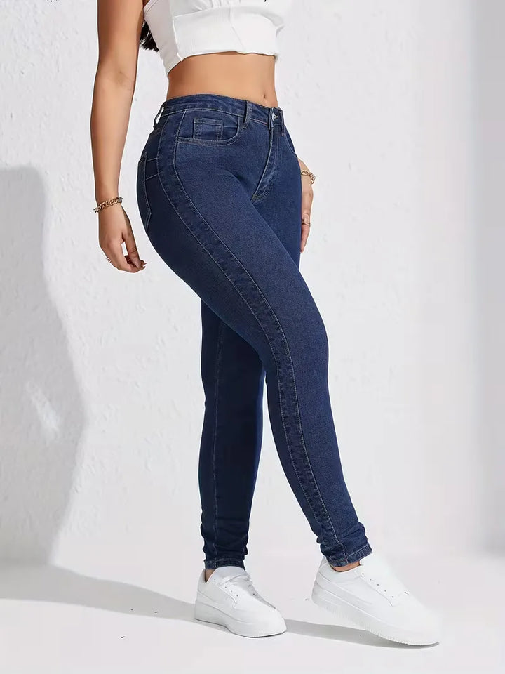 Skinny jeans met high waist