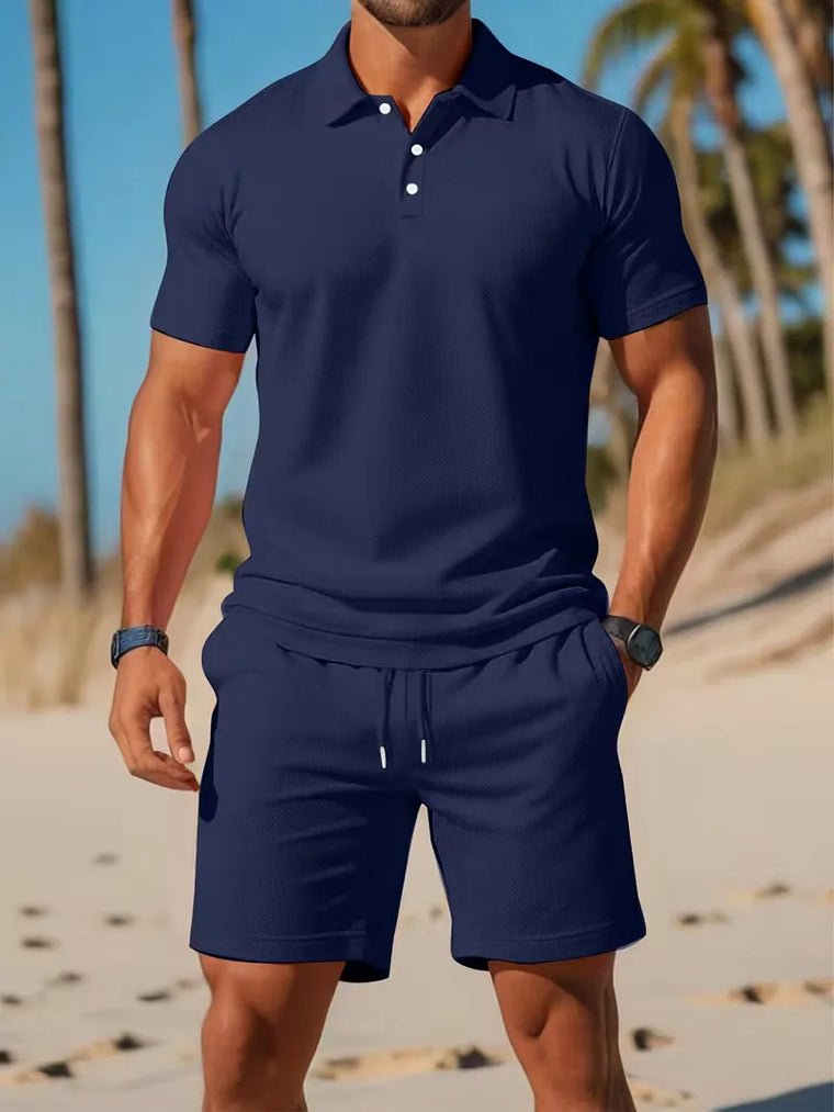 Zomer kledingset met polo en shorts