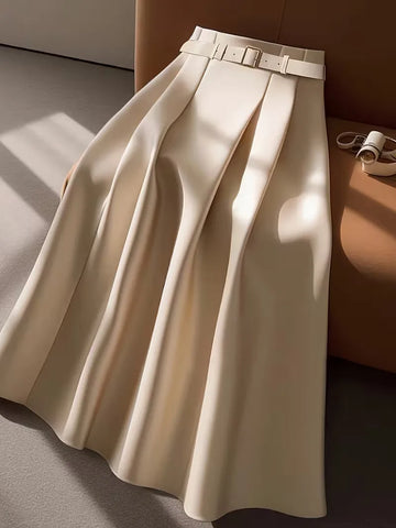 Plooirok met hoge taille