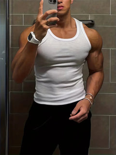 Tanktop slim fit ribbed