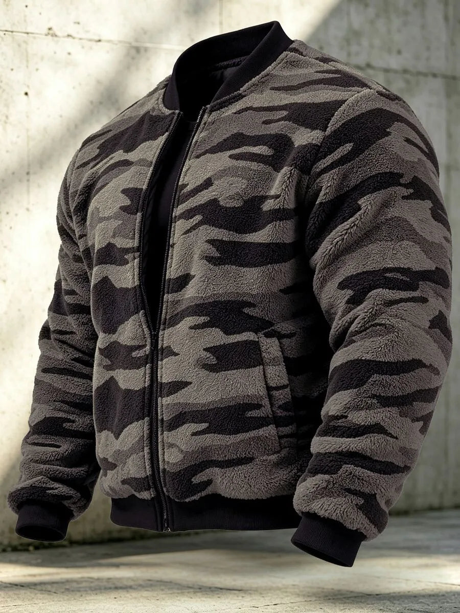 Bomberjack met camouflageprint
