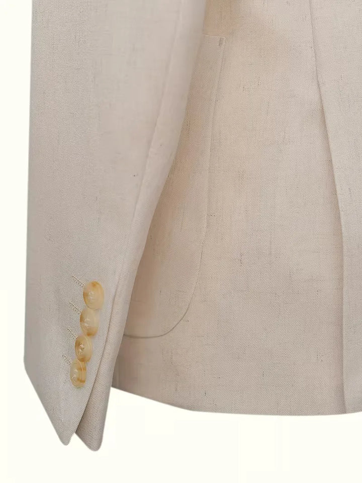 Linnen colbert slim fit