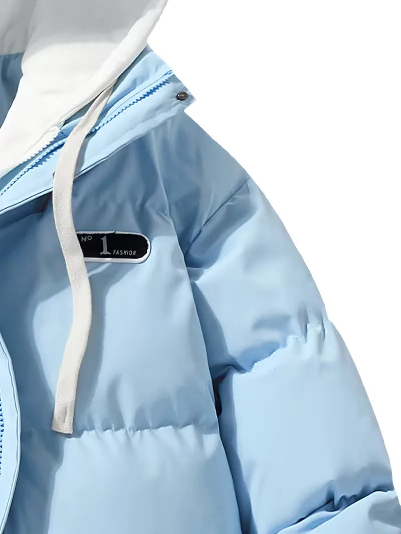 Oversized puffer jacket met capuchon
