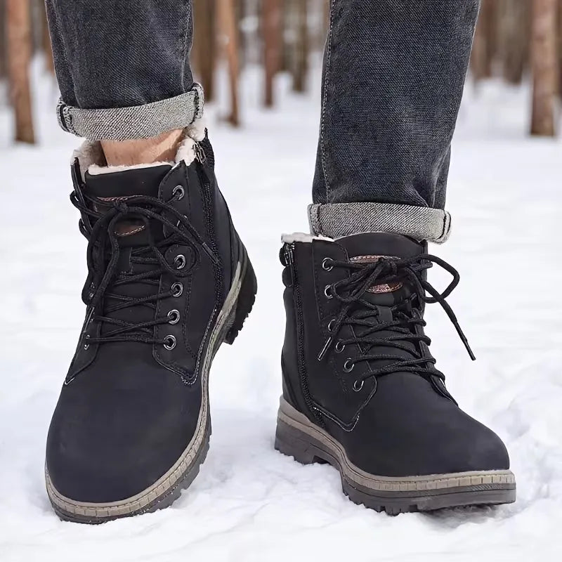Veterschoenen boots met zijrits