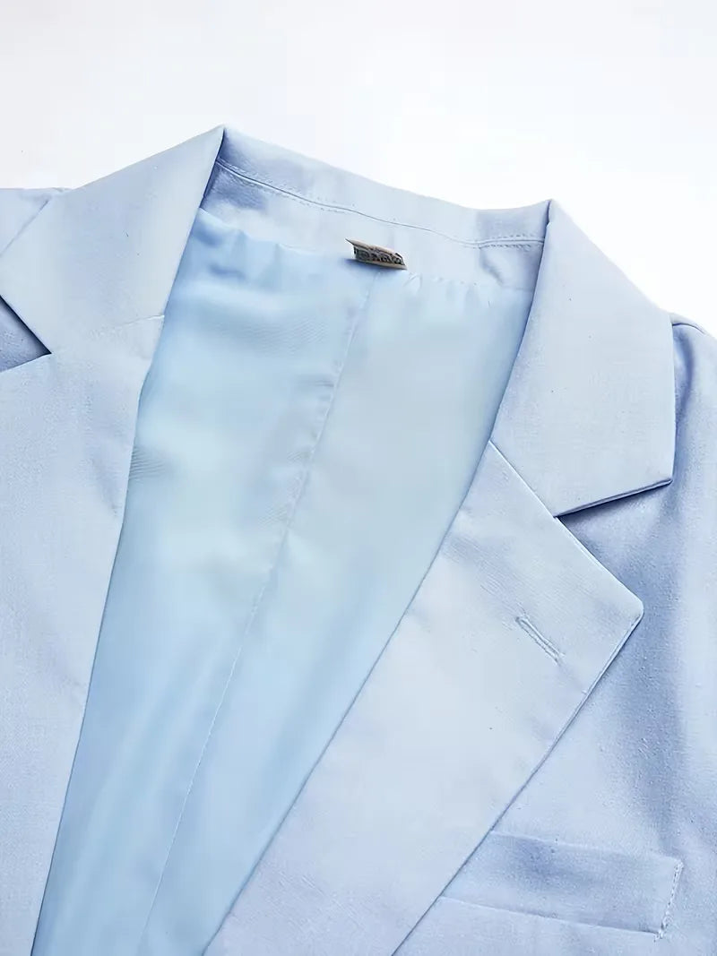 Lichtblauw slim fit pak