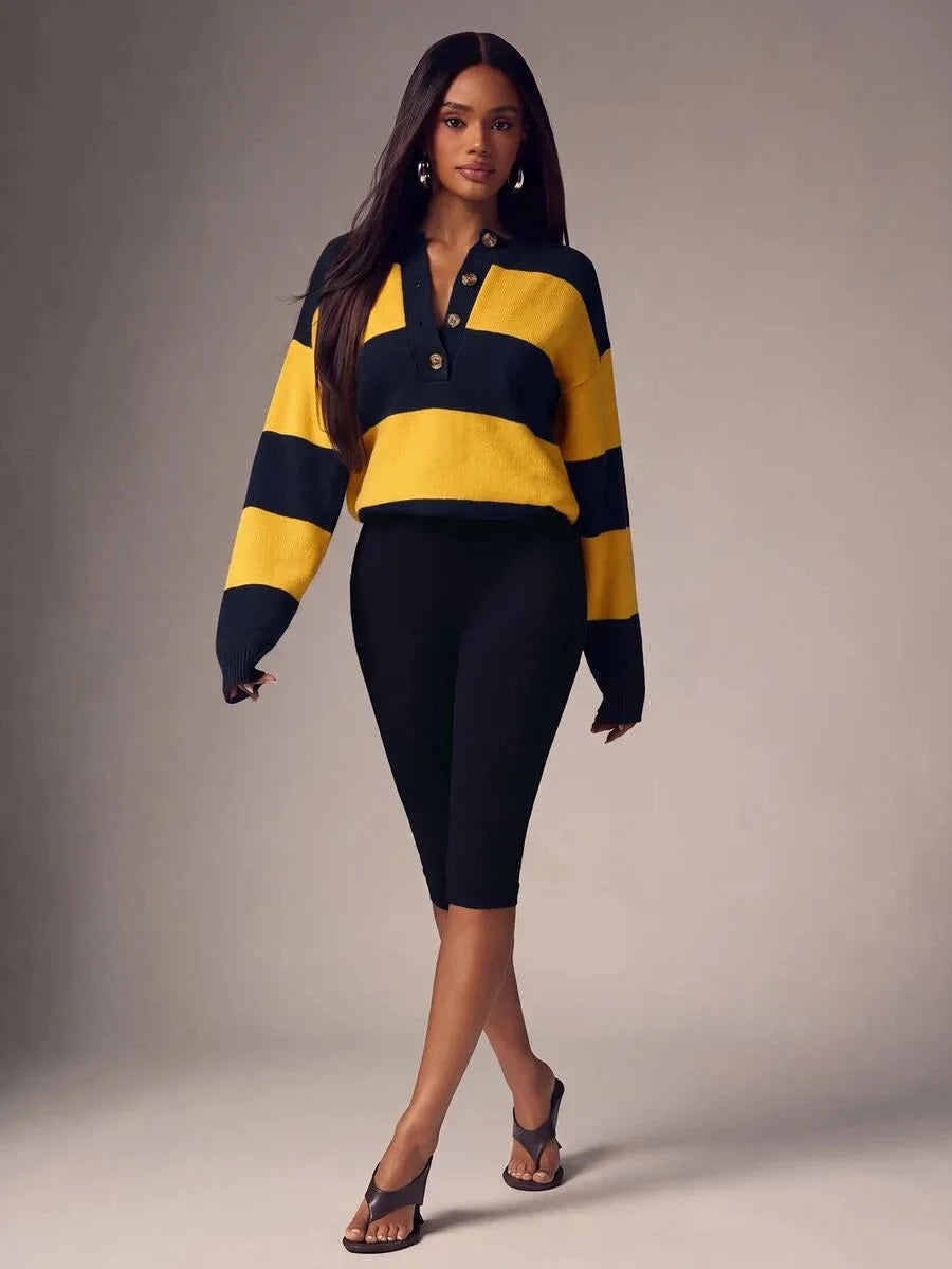 Oversized sweater met knopen