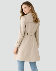 Trenchcoat slim fit met ceintuur