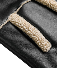 Bomberjack met faux shearling