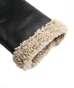 Bomberjack met faux shearling
