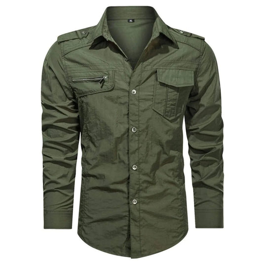 Casual overhemd met mandarin collar
