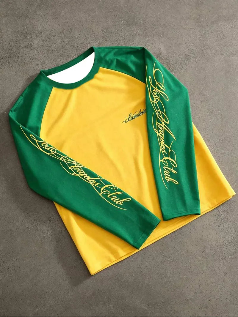 Longsleeve T-shirt met contrast