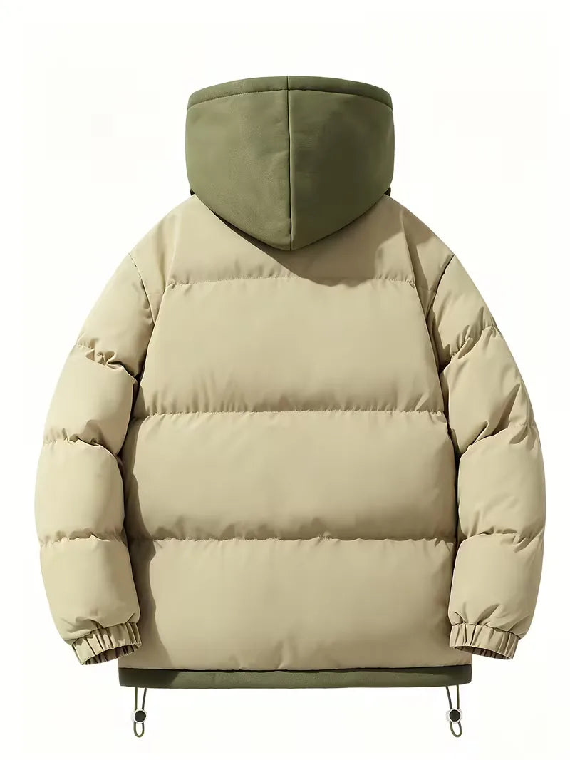 Oversized puffer jacket met capuchon