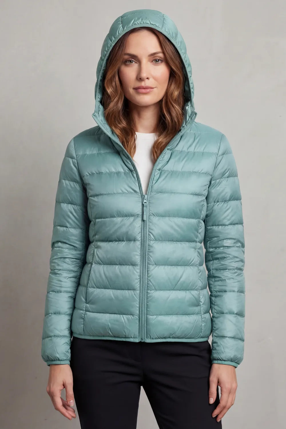 Lichtgewicht puffer jas met capuchon